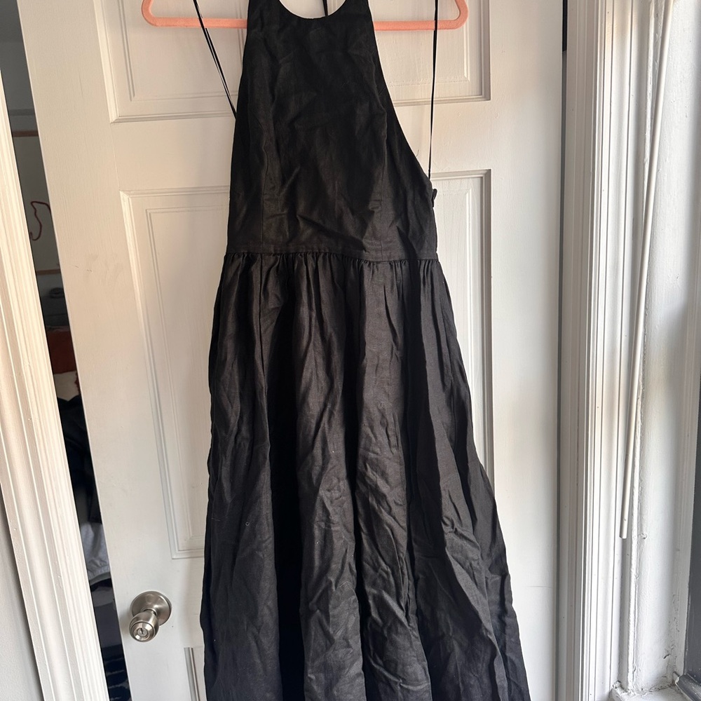 Reformation Black Midi Dress